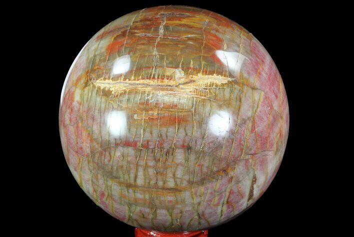 Colorful Petrified Wood Sphere - Madagascar #82736